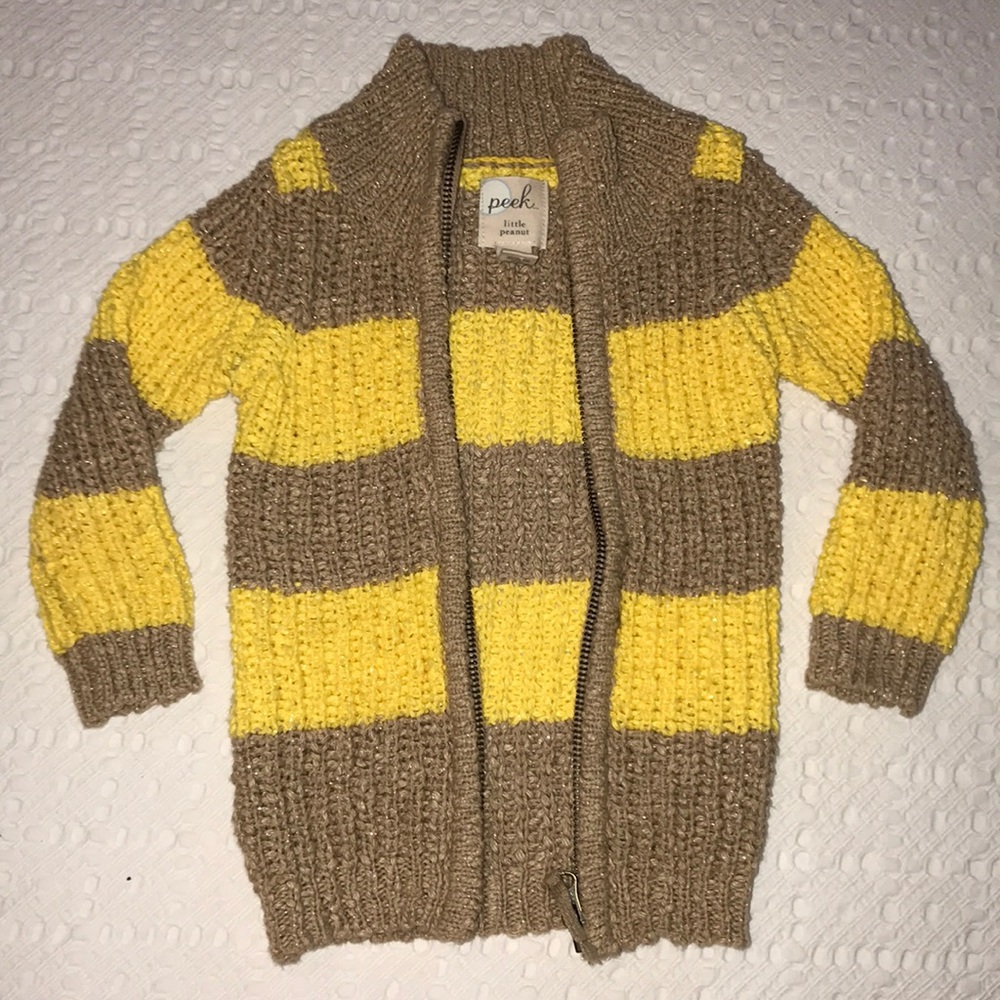 Girls Peek zip up sparkle cardigan 12-18m